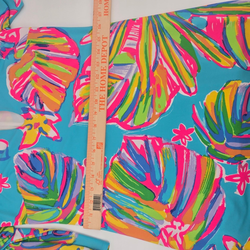 Lilly Pulitzer Fairfield Dress Sea Blue Summer Haze Engineered Women's Small EUC - Picture 13 of 13